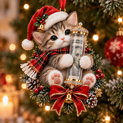 🎁Christmas Cute Animal Cash Gift Ornament – Holiday Tree Decoration🎄💵