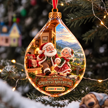 You Are My Greatest Adventure Christmas Ornament - Personalized Gifts For Couple