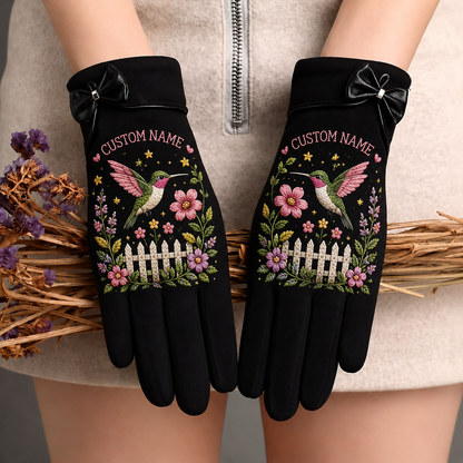 🌿 Personalized Floral Gardening Embossed Gloves –  Perfect Gift For Her🌸