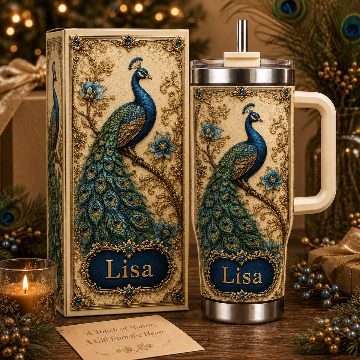 Luxury Peacock Personalized Tumbler Gift For Her🦚