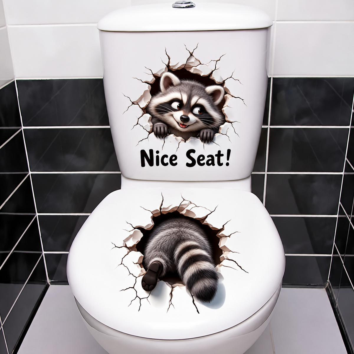 😂 Bathroom Buddies™ – Funny 3D Illusion Toilet Sticker Set