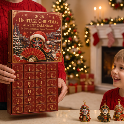 2026 Heritage Christmas Advent Calendar – 24 Days of Sichuan Opera Keepsake Ornaments