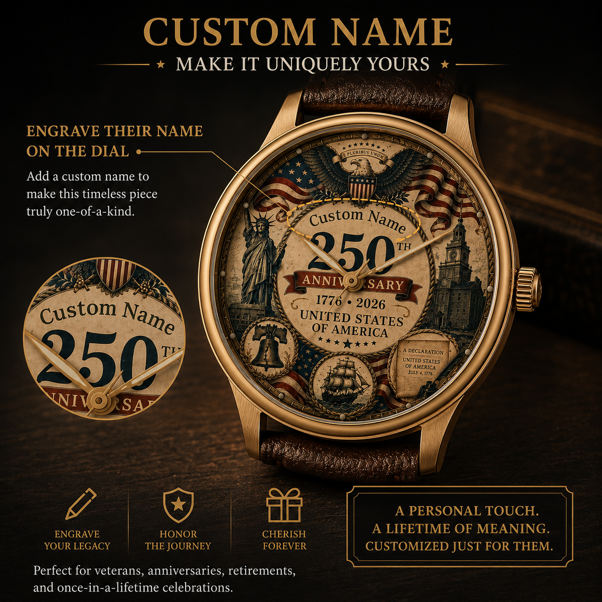 Custom 250th Anniversary Vintage Watch