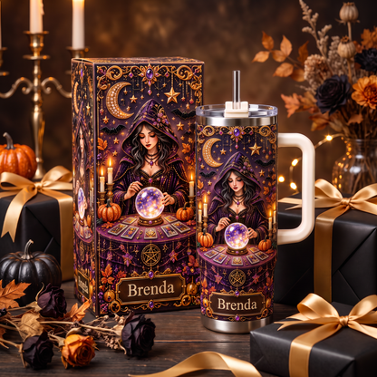 Personalized Witch Fortune Teller Halloween Tumbler