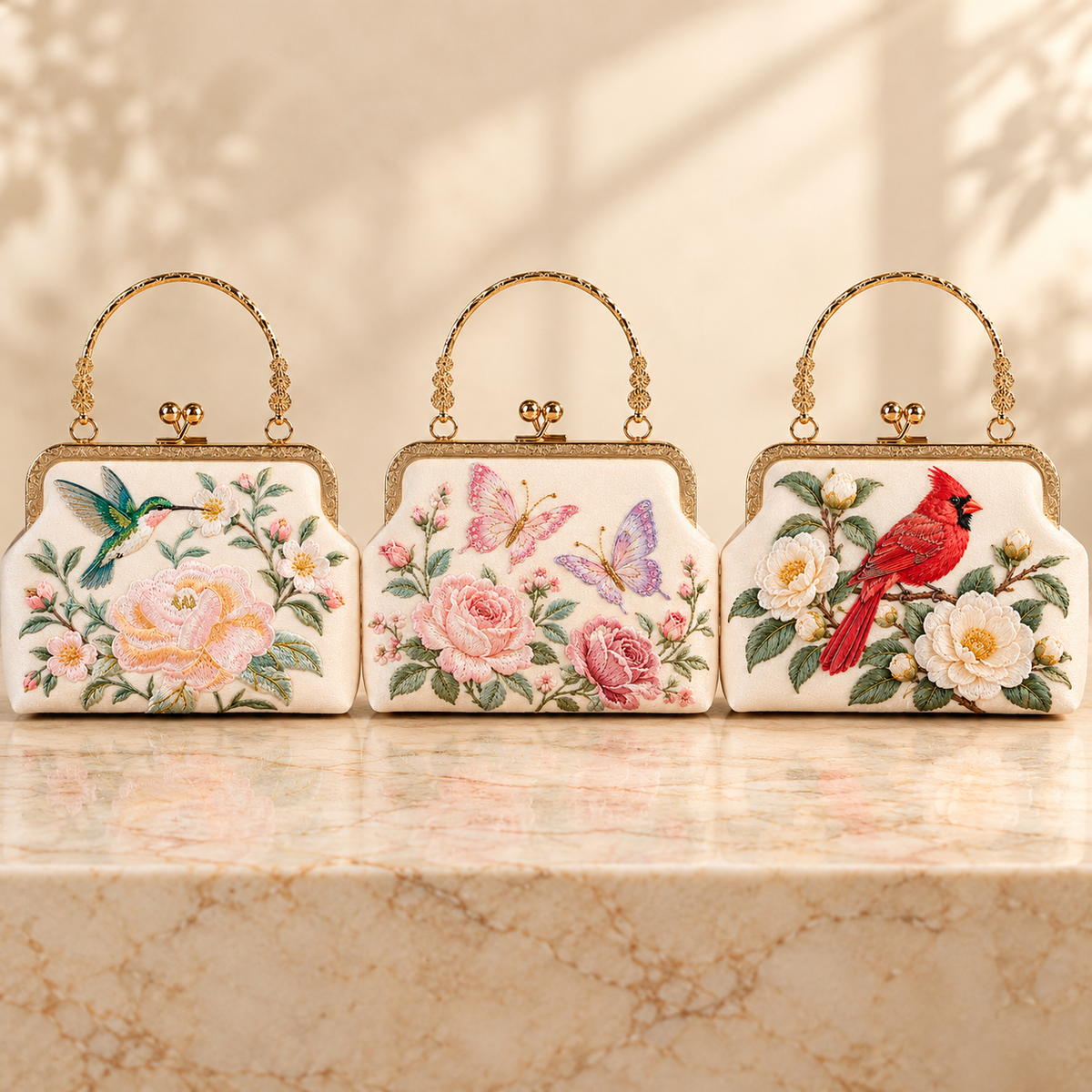 🌸 Carry a Little Garden — Vintage Floral Embroidered Handbag