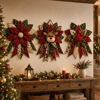 🎉Festive Quilted Christmas Door Hanging DIY Sewing Kit🎄