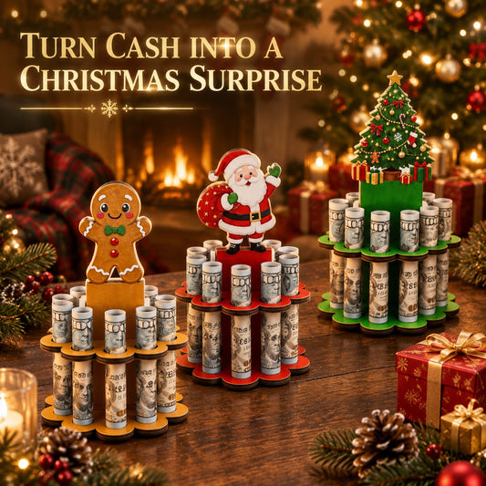 Christmas Tabletop Wooden Money Holder 🎁