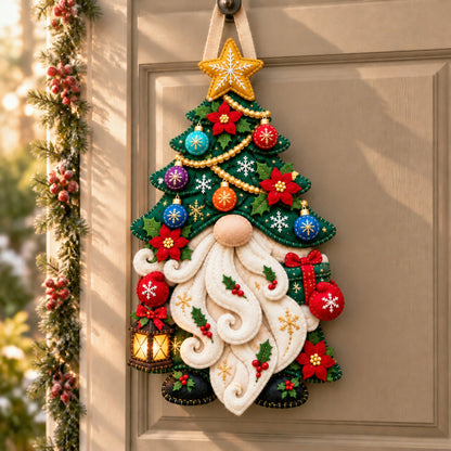 Christmas Gnome Mug Door Hanger 🎄 Felt Santa Gnome Wall Decor Xmas Front Door Ornament Holiday Home Decoration Gift