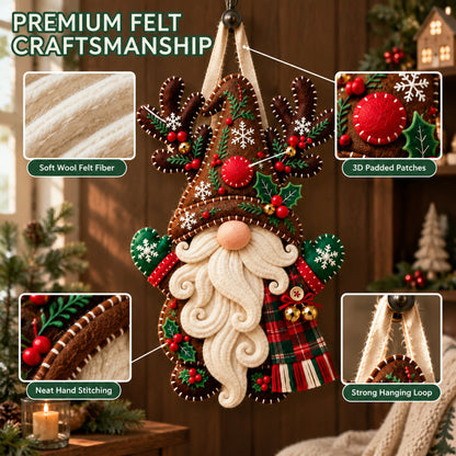 Christmas Gnome Mug Door Hanger 🎄 Felt Santa Gnome Wall Decor Xmas Front Door Ornament Holiday Home Decoration Gift