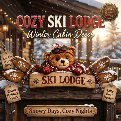 ❄️🎿 6 Styles Door Topper Collection | Rustic Winter Mountain Cabin Door Frame Decor, Christmas Above-Door Wall Sign, Seasonal Porch Home Ornament