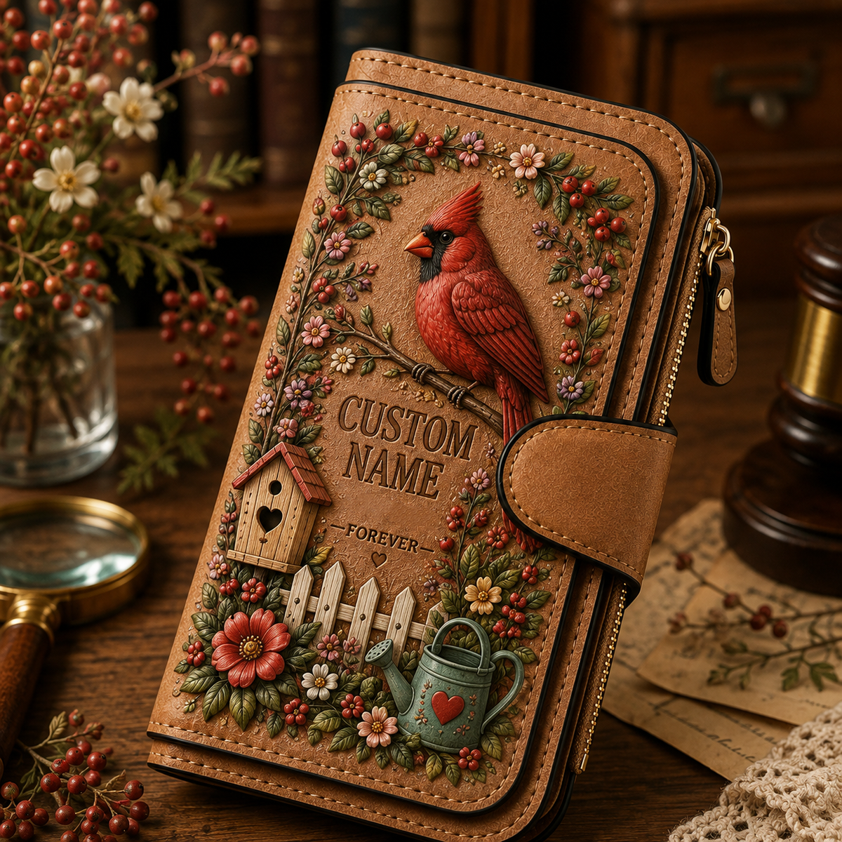 🌸 Personalized Garden Wallet - Perfect Gift For Her 🌿