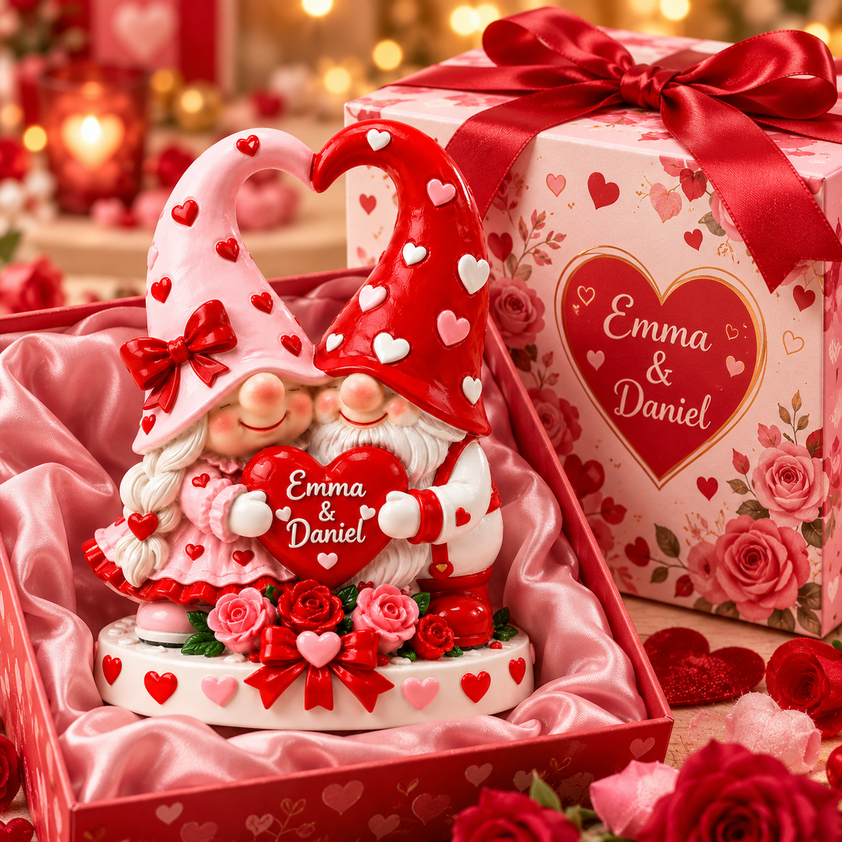 Personalized Valentine’s Day Gnome Couple Romantic Keepsake Gift 💕🎁