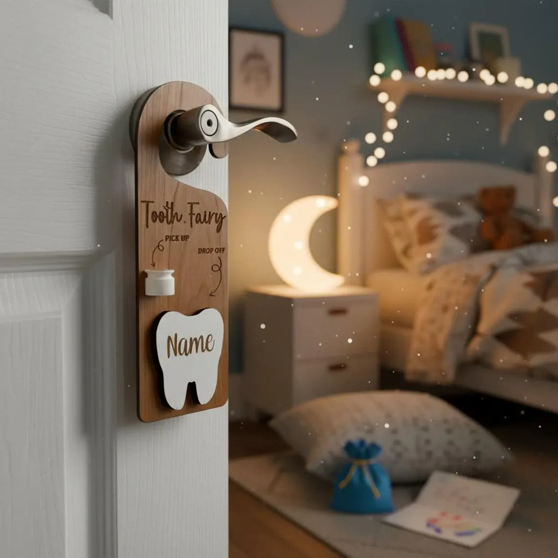 Tooth Fairy Pickup Dropoff Door Hanger