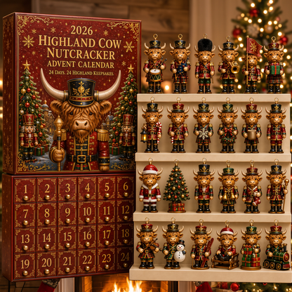 2026 Highland Cow Nutcracker Advent Calendar