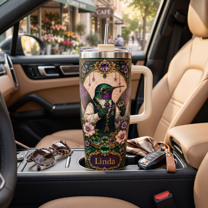 Personalized Hummingbird Jewelry Tumbler