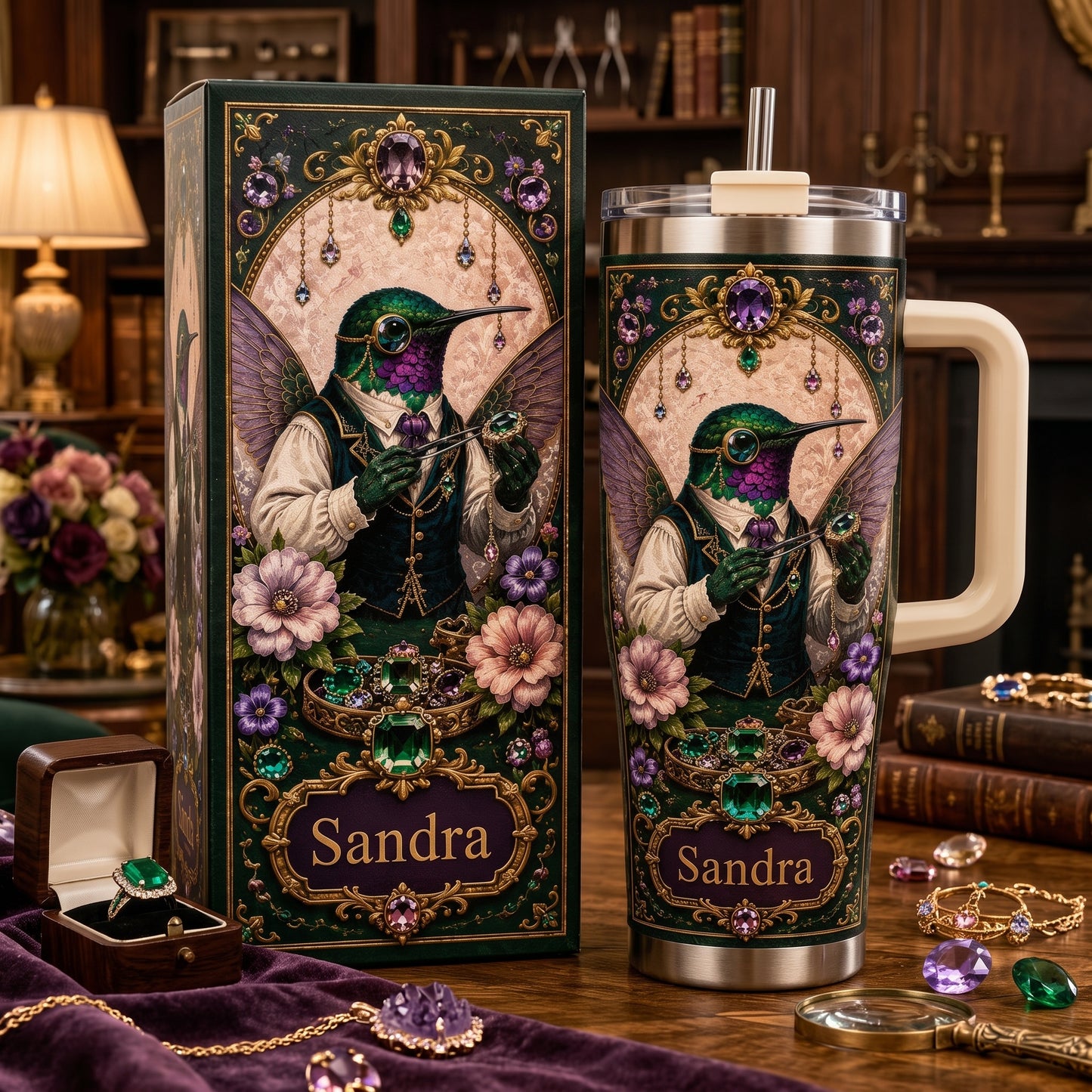 Personalized Hummingbird Jewelry Tumbler