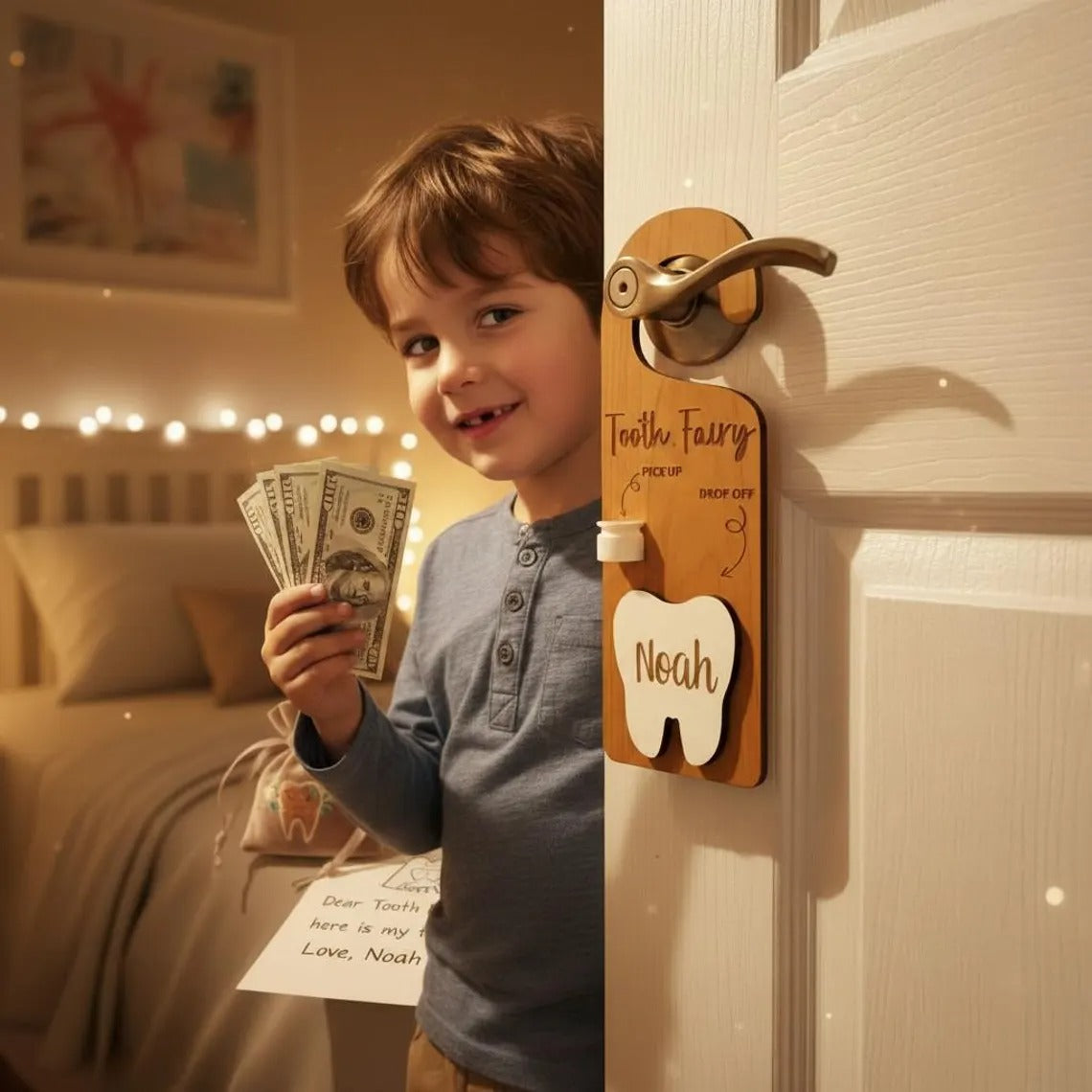 Tooth Fairy Pickup Dropoff Door Hanger