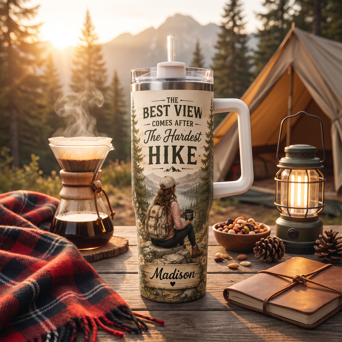 🎁Personalized Hiking Tumbler With Name🥤