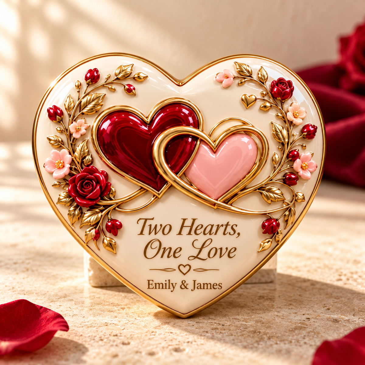 ❤️ Personalized Heart Keepsake – Your Names, Your Forever