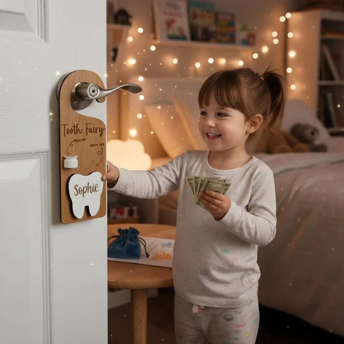 Tooth Fairy Pickup Dropoff Door Hanger