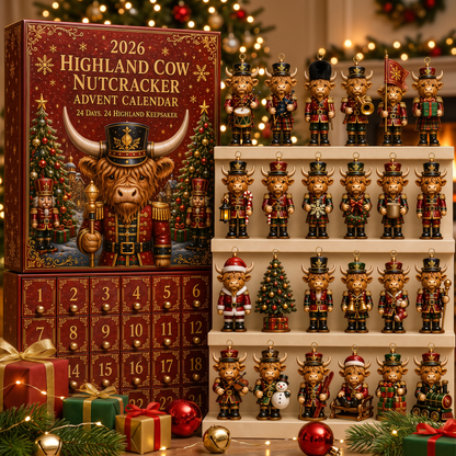 2026 Highland Cow Nutcracker Advent Calendar