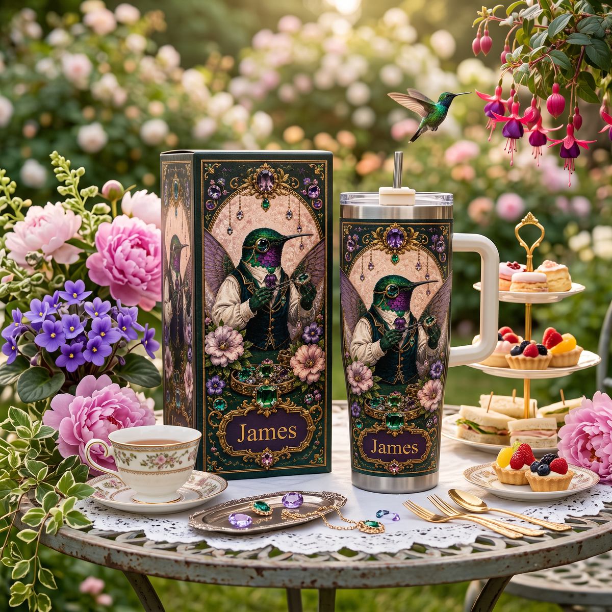 Personalized Hummingbird Jewelry Tumbler