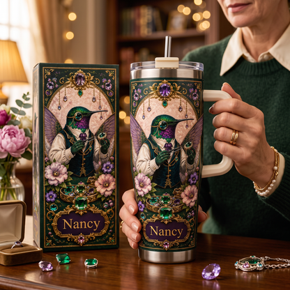 Personalized Hummingbird Jewelry Tumbler