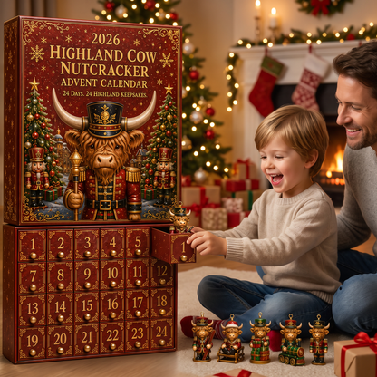 2026 Highland Cow Nutcracker Advent Calendar