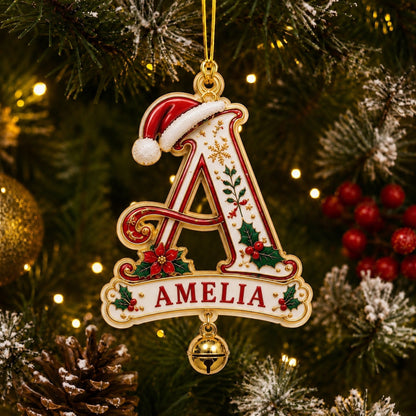 🔥Hot Sale🔥 - Personalized Christmas Initial Ornament – Custom Name & Family Keepsake