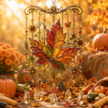 🍁 Autumn Blessing Fall Harvest Crystal Wind Chime