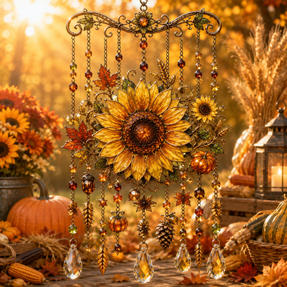 🍁 Autumn Blessing Fall Harvest Crystal Wind Chime