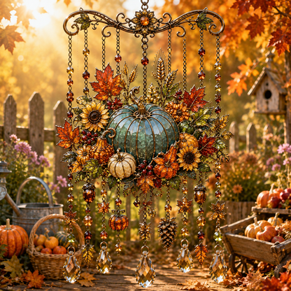 🍁 Autumn Blessing Fall Harvest Crystal Wind Chime