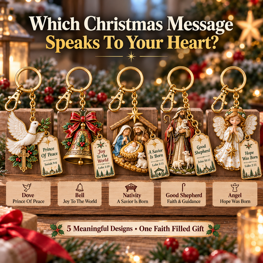 Christian Christmas Keychain Gift – Inspirational Bible Verse Keepsake for Believers