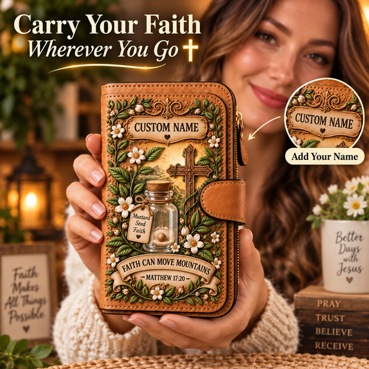 Personalized Christian Faith Wallet ✝️💖