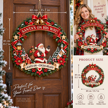 Santa Christmas Wooden Door Hanger🎅