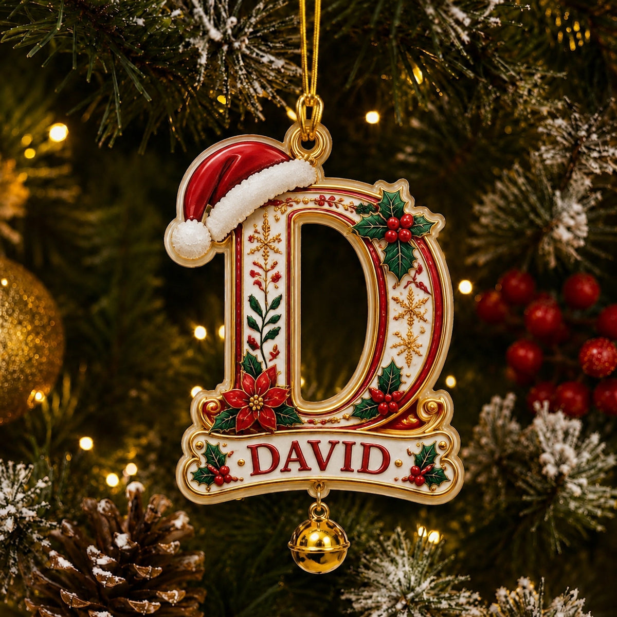 🔥Hot Sale🔥 - Personalized Christmas Initial Ornament – Custom Name & Family Keepsake