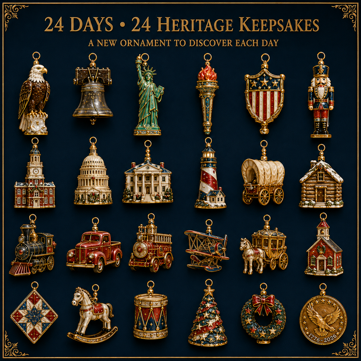 🎄 America 250th Anniversary Heritage Christmas Advent Calendar