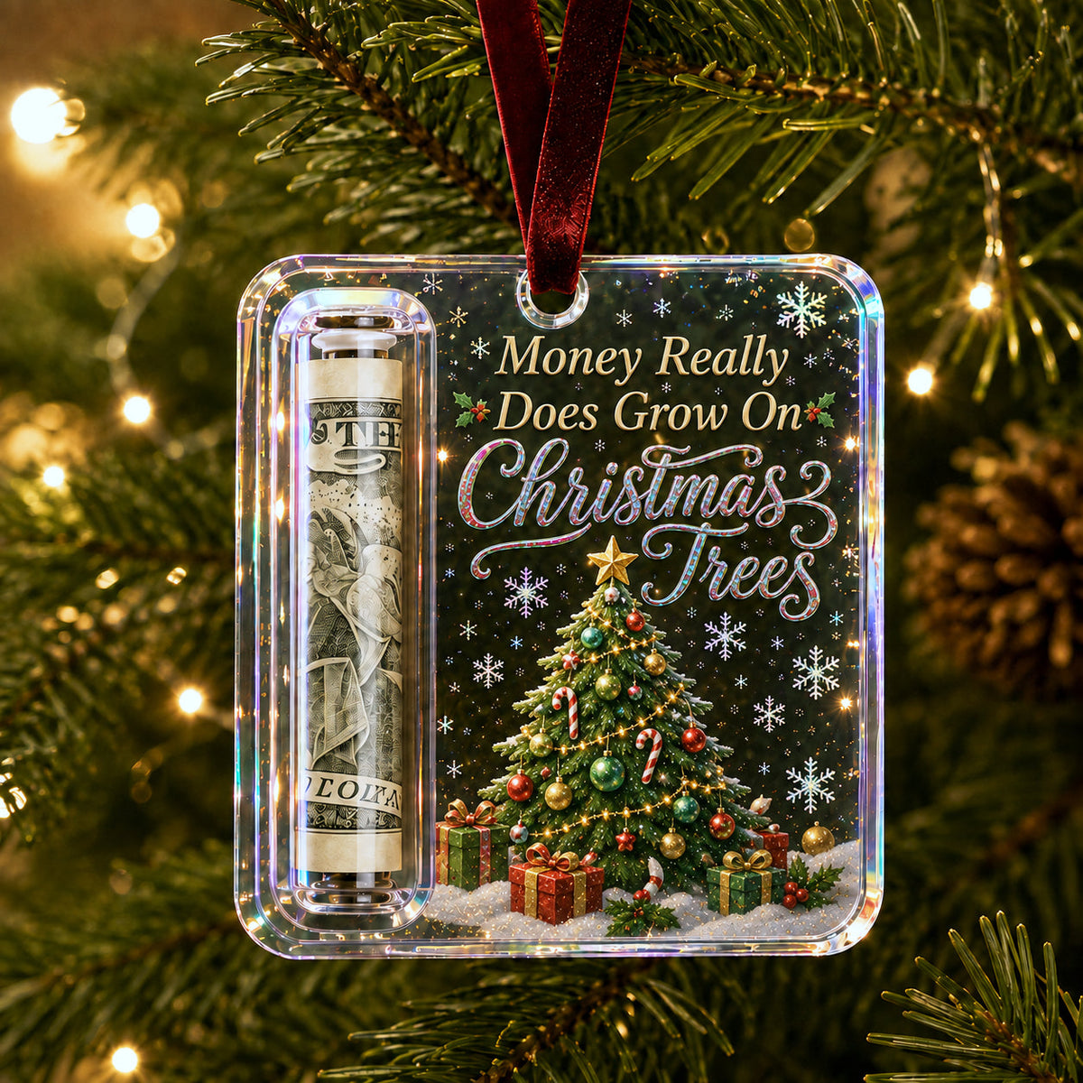 🔥LAST DAY 49% OFF - 🎄Christmas Cash Gift Ornament- Make Cash Feel Like A Real Christmas Gift💵