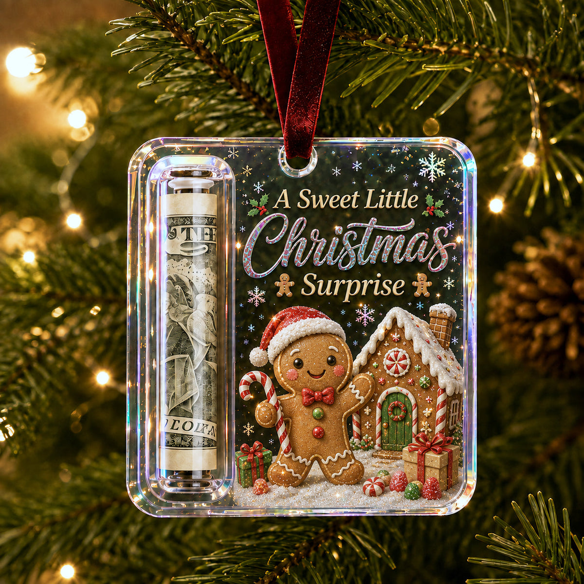 🔥LAST DAY 49% OFF - 🎄Christmas Cash Gift Ornament- Make Cash Feel Like A Real Christmas Gift💵