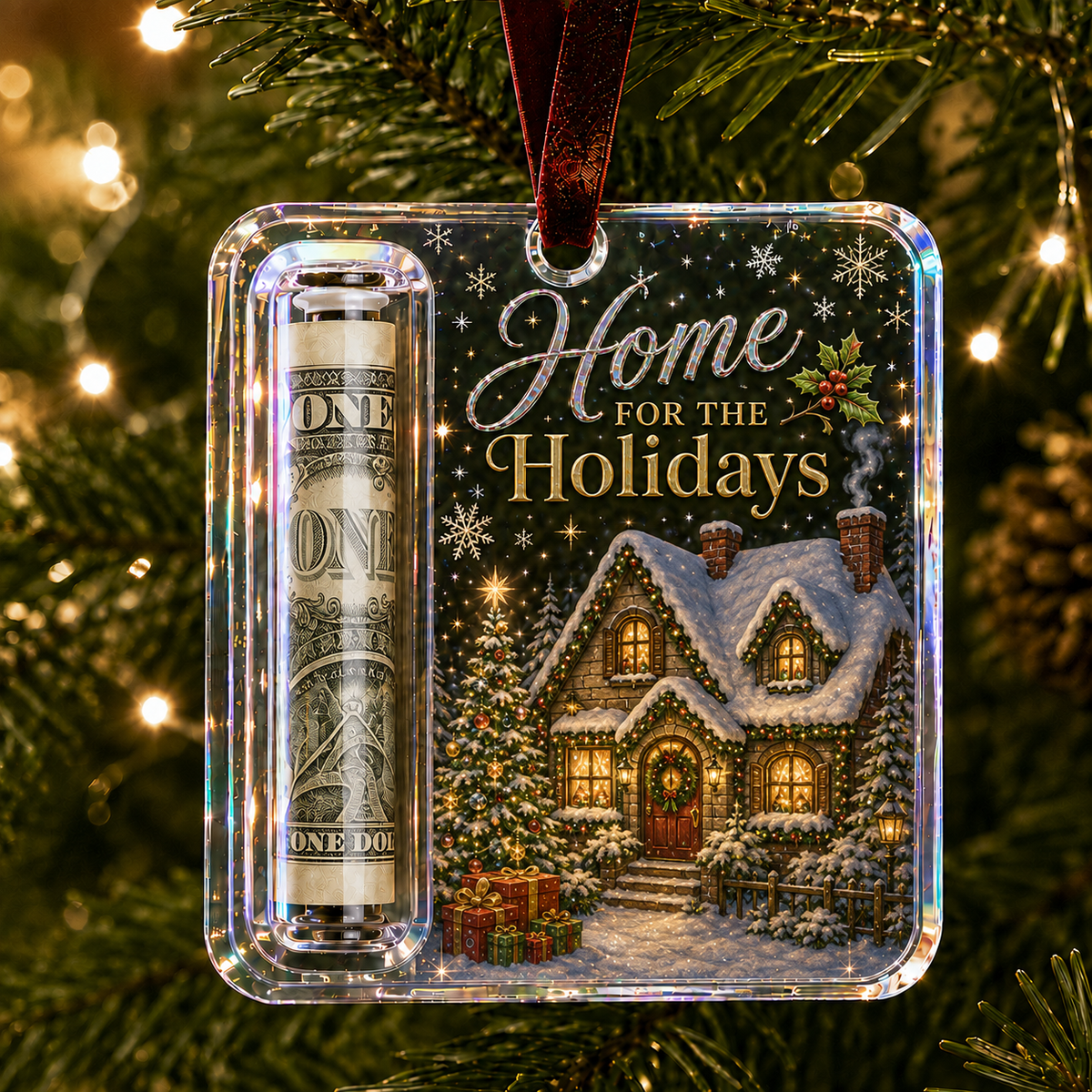 🔥LAST DAY 49% OFF - 🎄Christmas Cash Gift Ornament- Make Cash Feel Like A Real Christmas Gift💵
