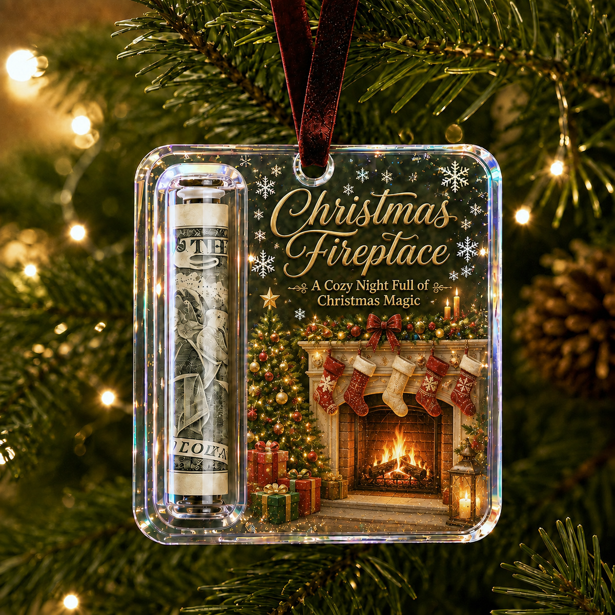 🔥LAST DAY 49% OFF - 🎄Christmas Cash Gift Ornament- Make Cash Feel Like A Real Christmas Gift💵