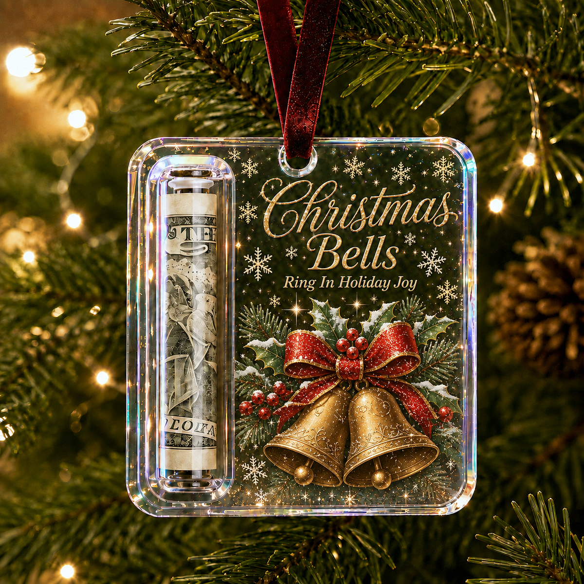 🔥LAST DAY 49% OFF - 🎄Christmas Cash Gift Ornament- Make Cash Feel Like A Real Christmas Gift💵
