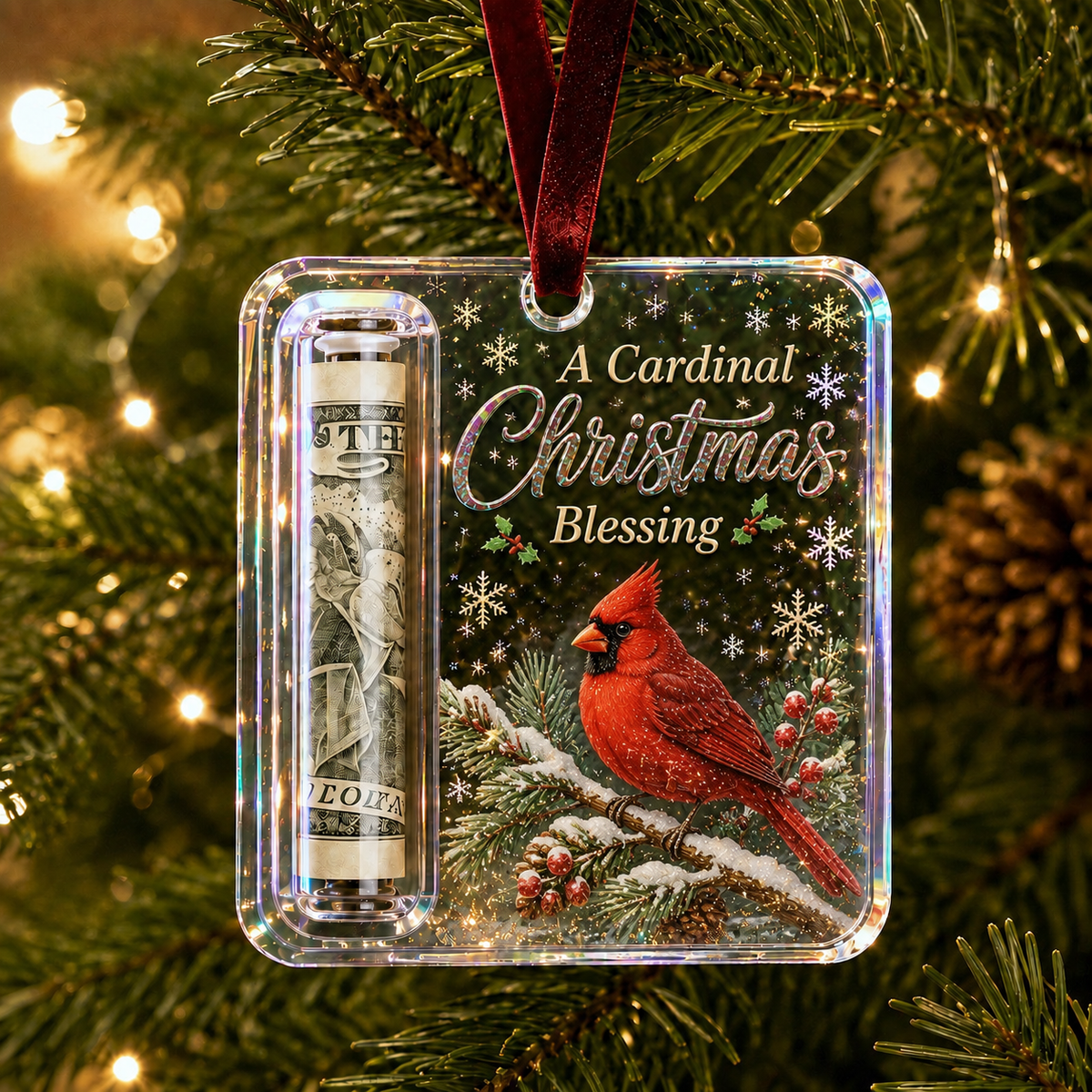 🔥LAST DAY 49% OFF - 🎄Christmas Cash Gift Ornament- Make Cash Feel Like A Real Christmas Gift💵
