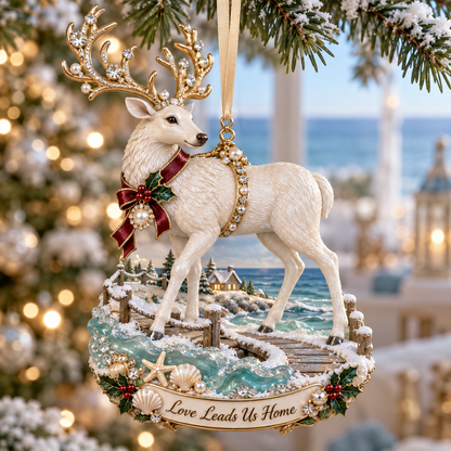 🎄Coastal Christmas Ornament – Sea Glass & Shell Memory Keepsake