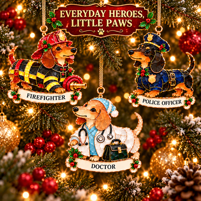 🎄🐶Christmas Career Dachshund Ornaments – A Festive Tribute to Everyday Heroes