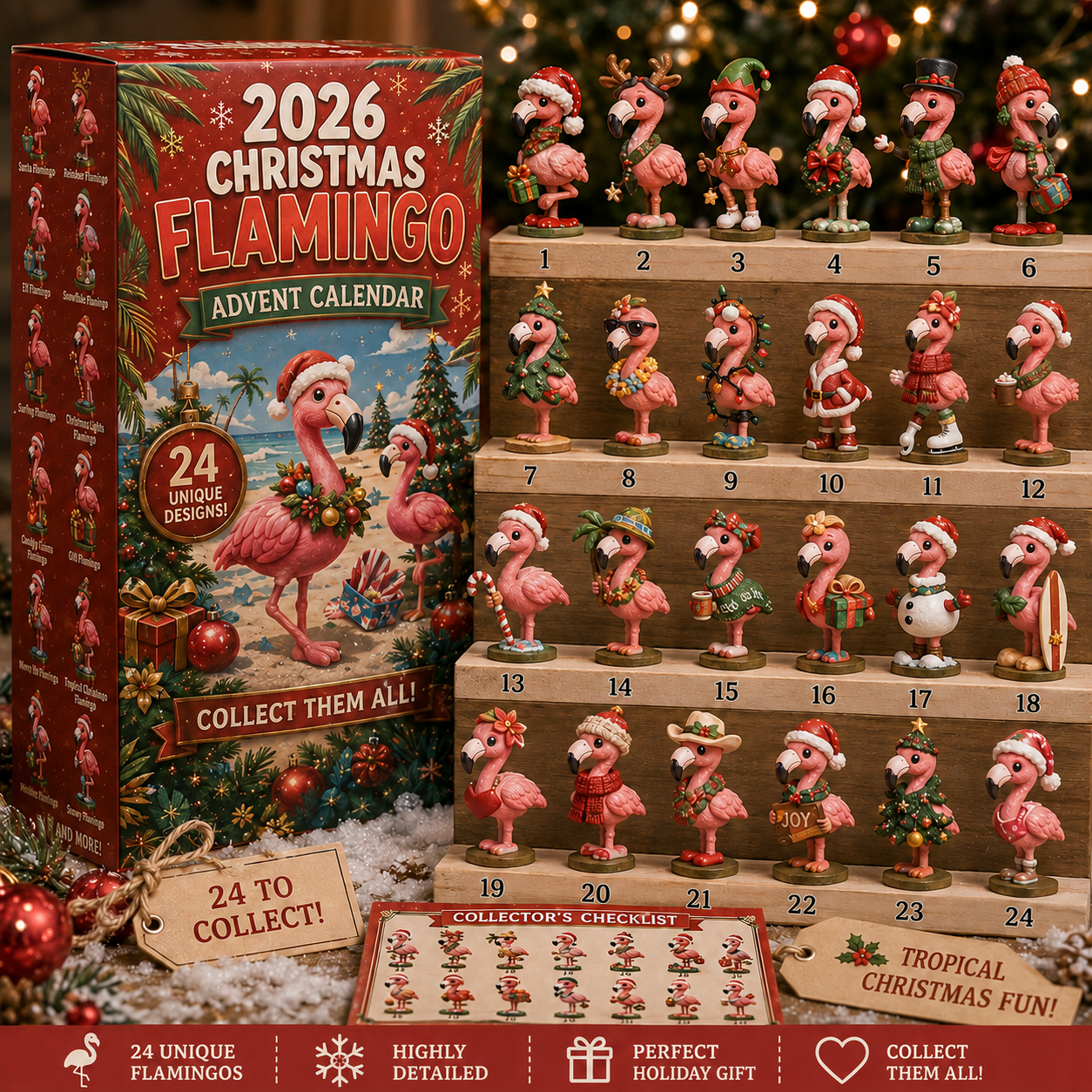 🦩 2026 Halloween Flamingo Advent Calendar – Every Day Brings New Surprises 🎃