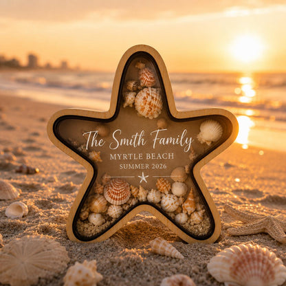Personalized Beach Starfish Shell Collection Display