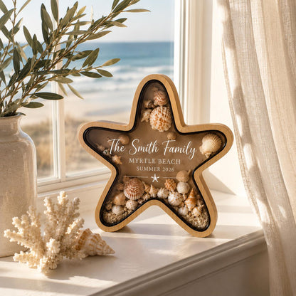 Personalized Beach Starfish Shell Collection Display