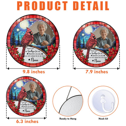 Custom Photo Memorial Cardinal Suncatcher