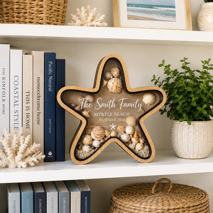 Personalized Beach Starfish Shell Collection Display
